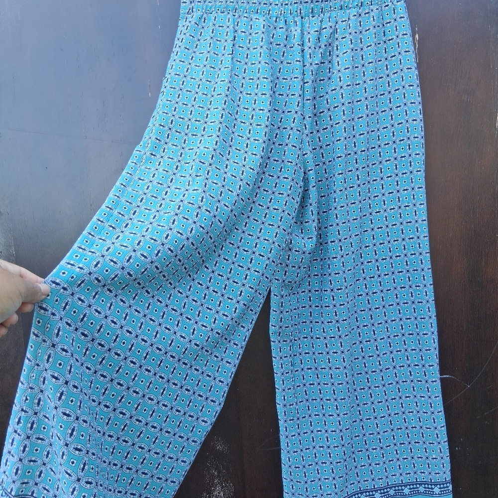 Max Studio Blue Patterned Pantsuit - image 5